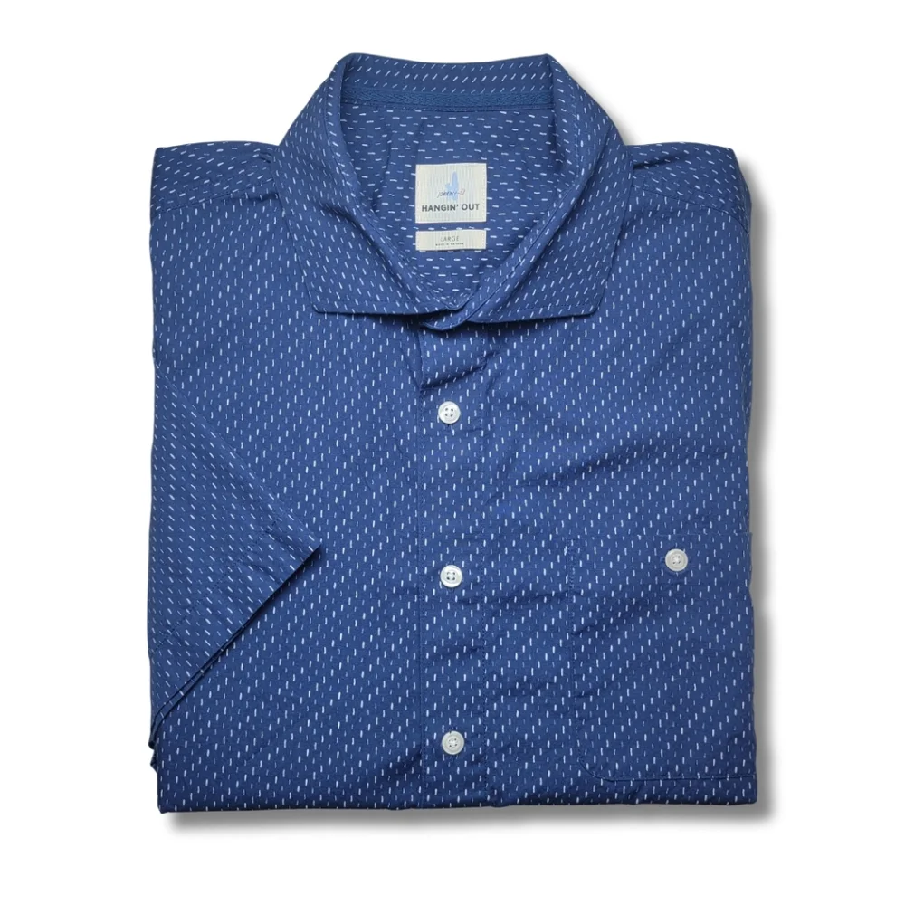 johnnie-O Hangin' Out Blue Short Sleeve Button Down Shirt - Picture 7 of 7